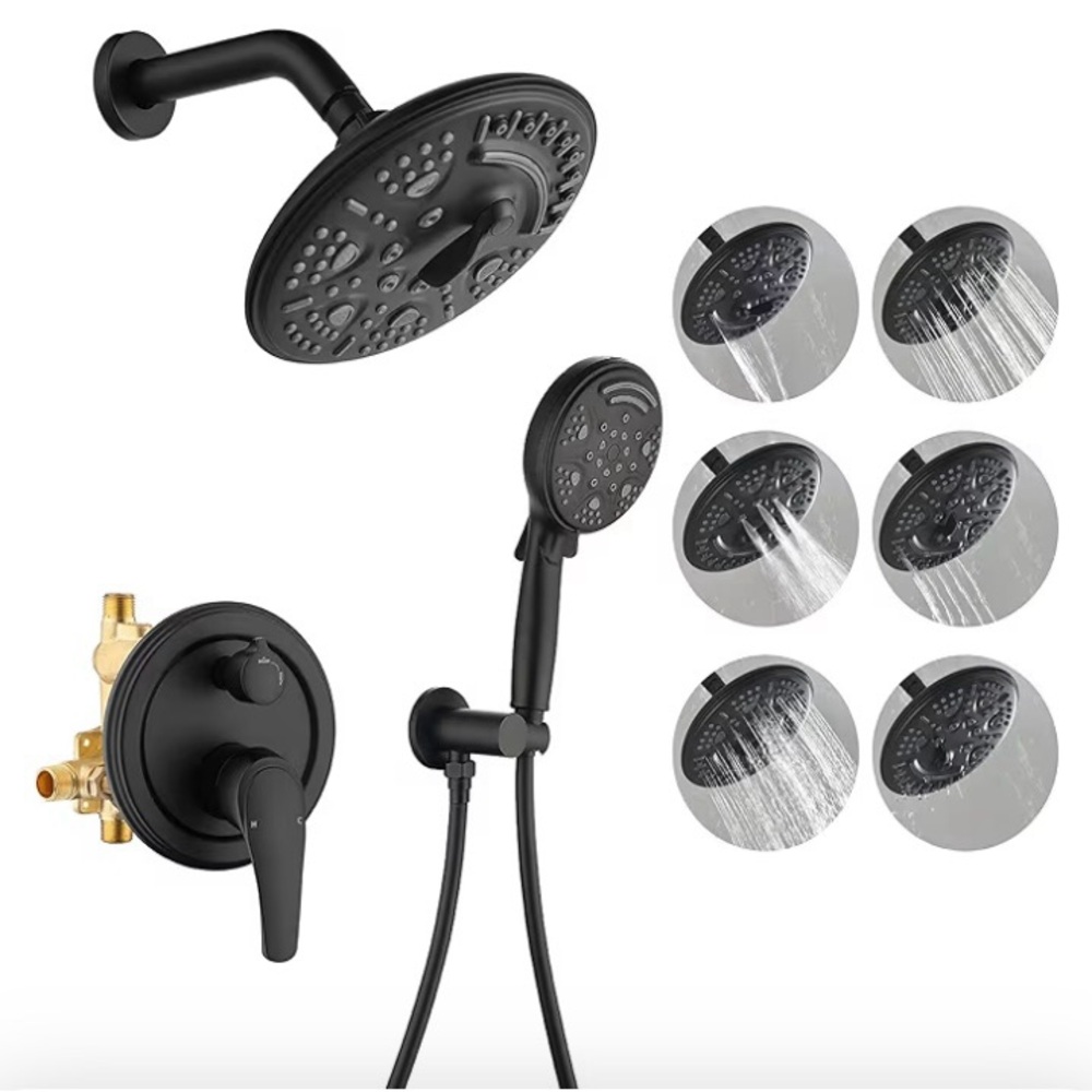 SHAMANDA 15-Function Luxury Shower System Set with Valve and Trim. Brand New
